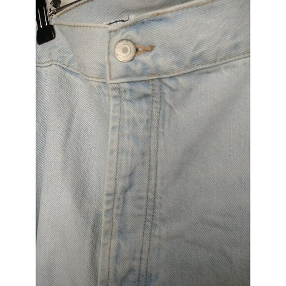 $ OLD Navy Women's Light Wash Slouchy Straight High Rise Distressed PantsSize 28 - Picture 4 of 16